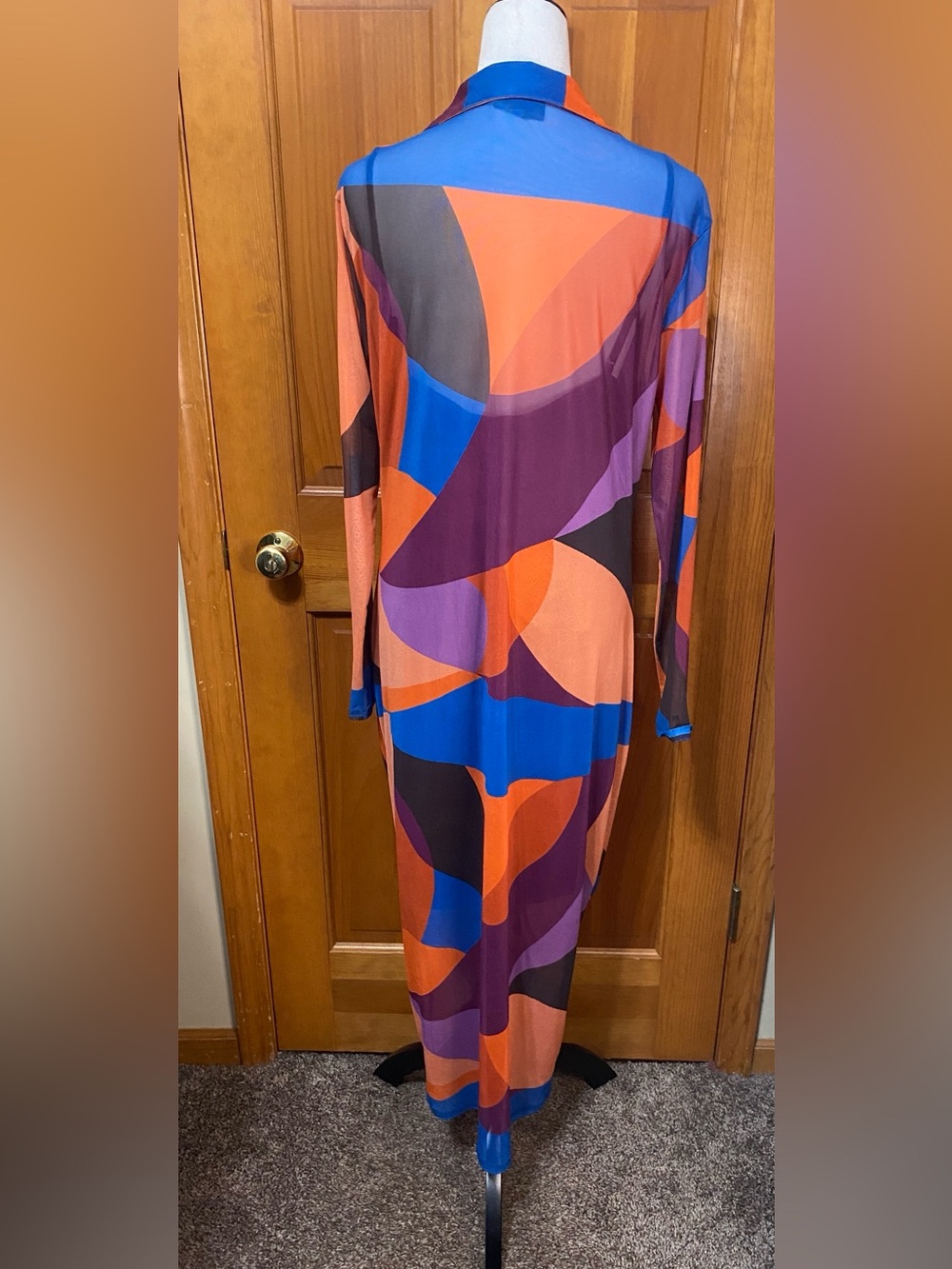 BOLD ELEMENTS Abstract-Multi Colored Maxi Dress - Picture 4 of 7